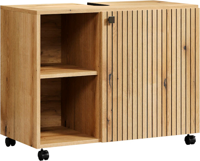 welltime Waschbeckenunterschrank »Amrum« 1 Stk. tlg. Waschtisch auf Rollen - (B/T/H) wahlweise 60-80/42/64 cm