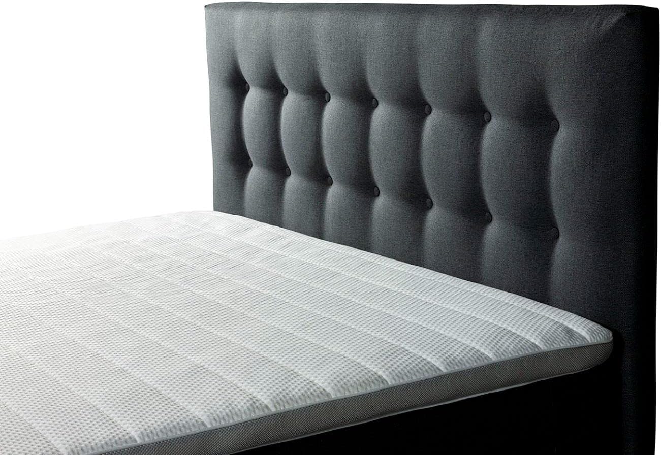 Tesla Dreams Boxspringbett 90x200 Ronda, 7 Zonen Taschenfederkern-Matratze H2/H3, 5 Jahre Garantie, Topper Komfortschaum, Unterbau Taschenfederkern, Montage verfügbar, Anthrazit