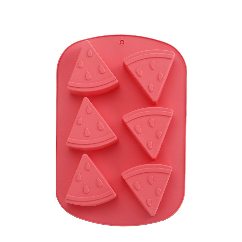 (6-fach) Silikon Universal Form DIY Tray für Eiswürfel / Süssigkeiten / Seife - Wassermelone