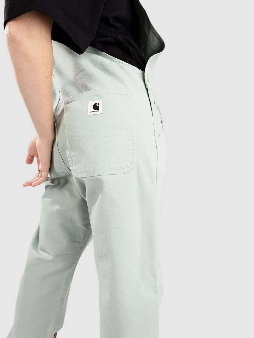 Carhartt WIP Bib Overall Straight Dungarees frosted green rinsed