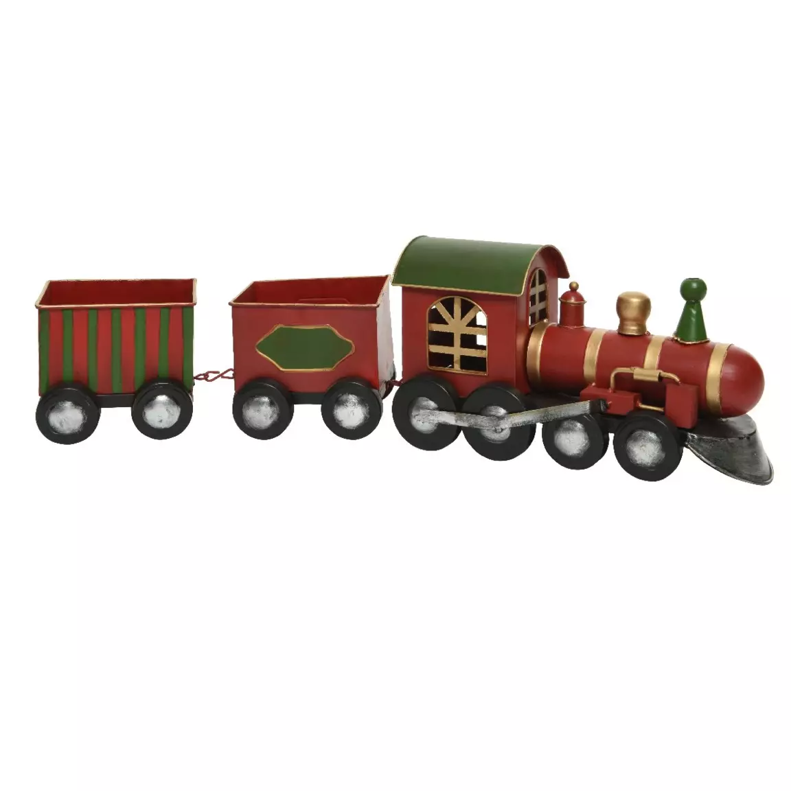 Train de Noël en métal (58 cm) Wagons de marchandise