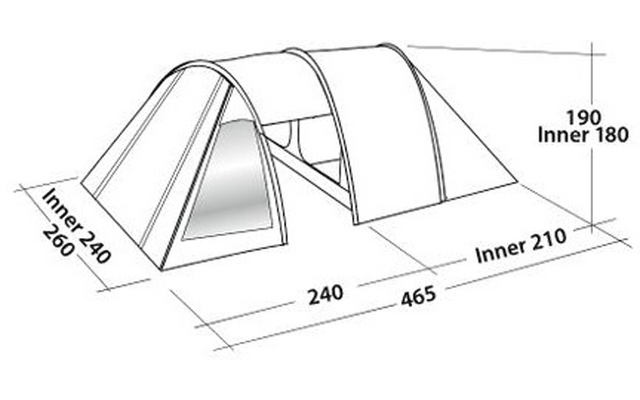Easy Camp Galaxy 400 Tunnelzelt rustic green für 4 Personen