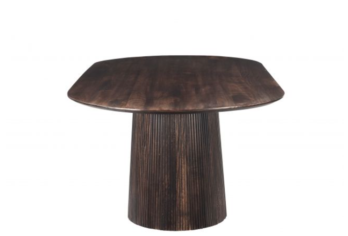 Eettafel Sally 230 cm ovaal Eettafel Saly 230 ovaal donkerbruin
