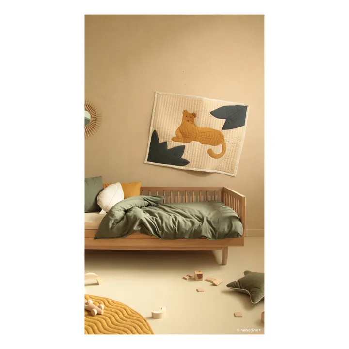 Nobodinoz Couverture matelassée Leopard | Noisette