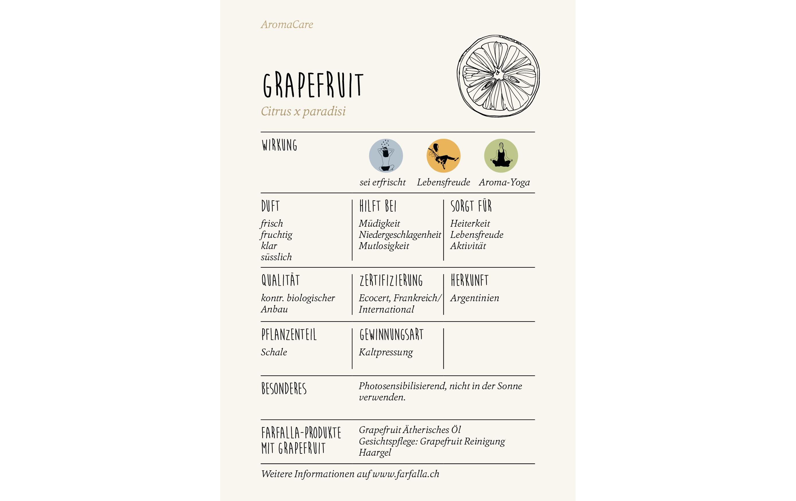 Ätherisches Öl Grapefruit bio 5 mlAromaöl mit Grapefruit Duft