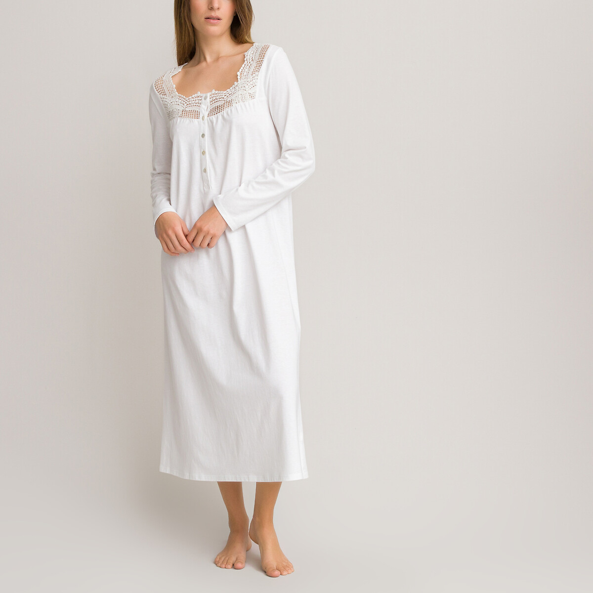 ANNE WEYBURN<br>Camisola de renda e algodão