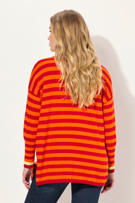 Ringelpullover, Strick, Langarm, Rundhals
