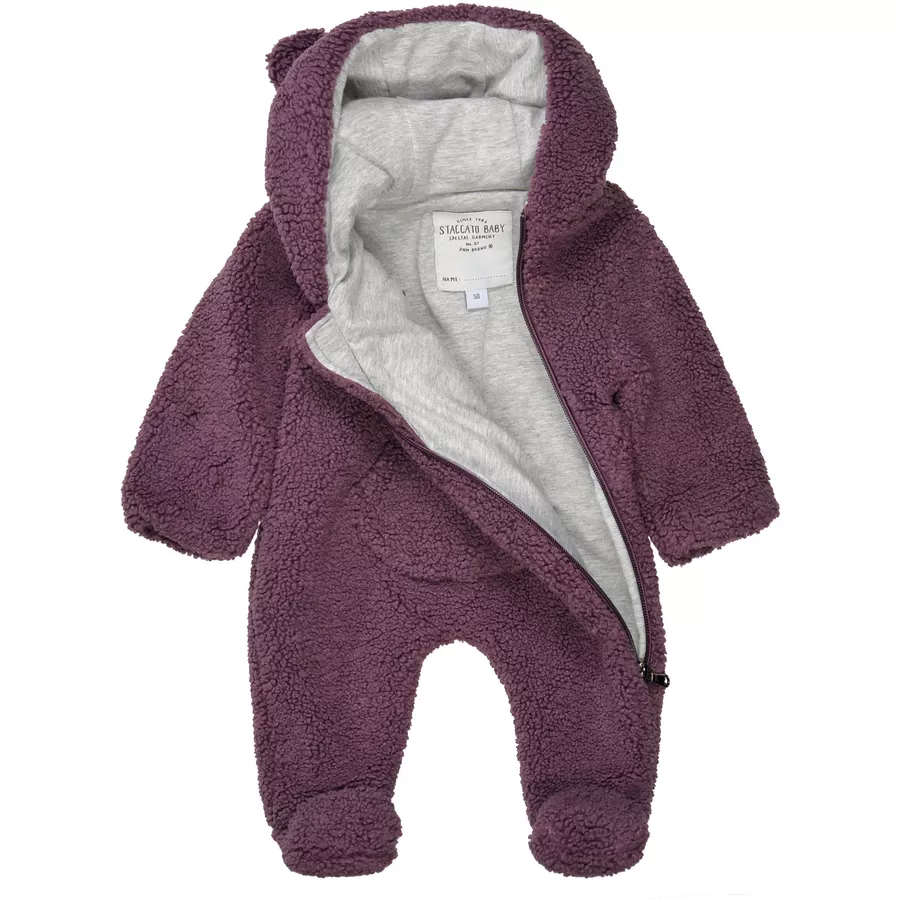 STACCATO Plüschoverall mauve