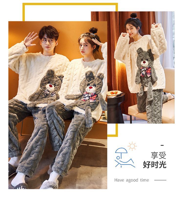Jeony - Bijpassende fleece pyjamaset voor koppels