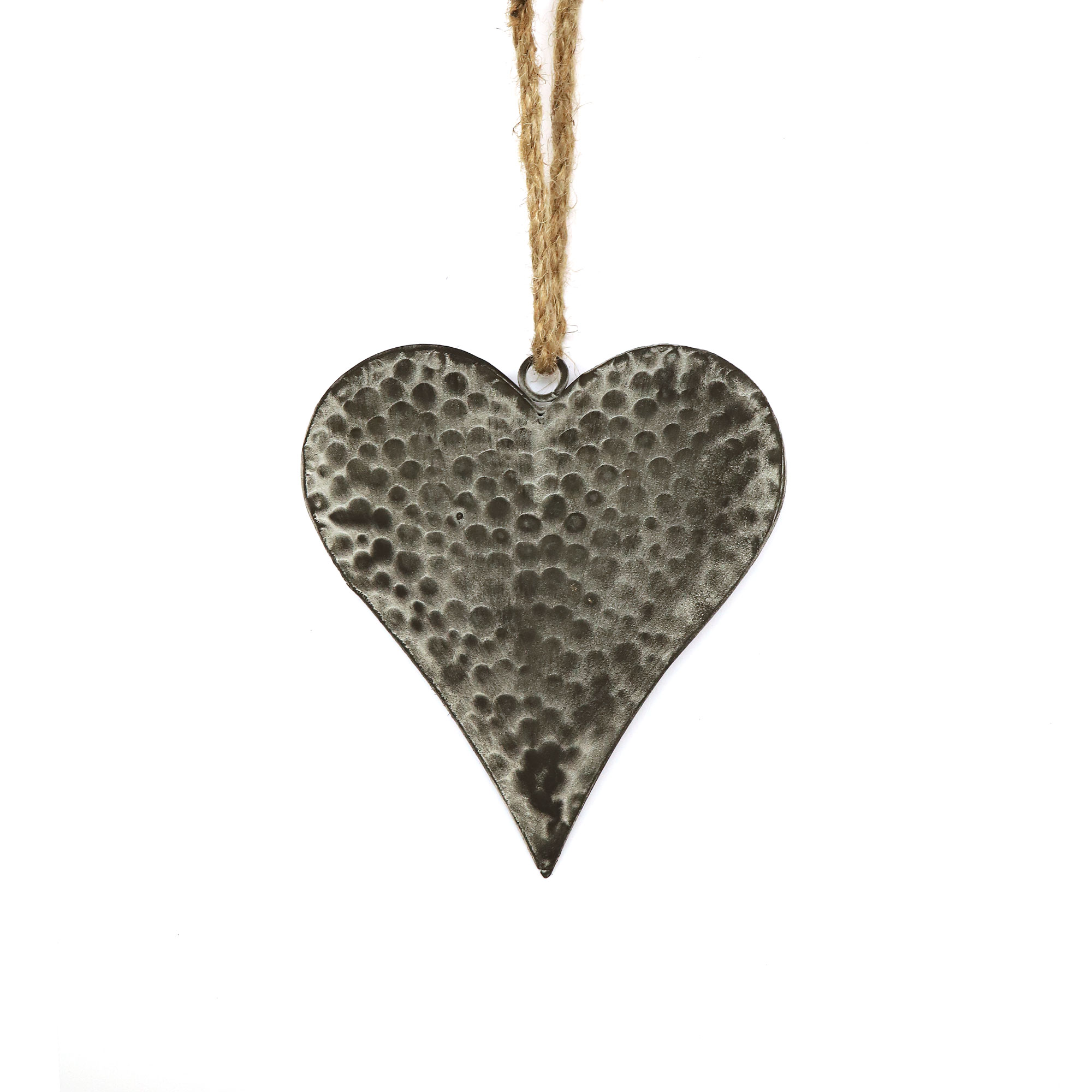 Anhänger 'Herz' aus Metall, schwarz, H 15,5 cm, B 14,5 cm, L 3,5 cm von fischer's lagerhaus