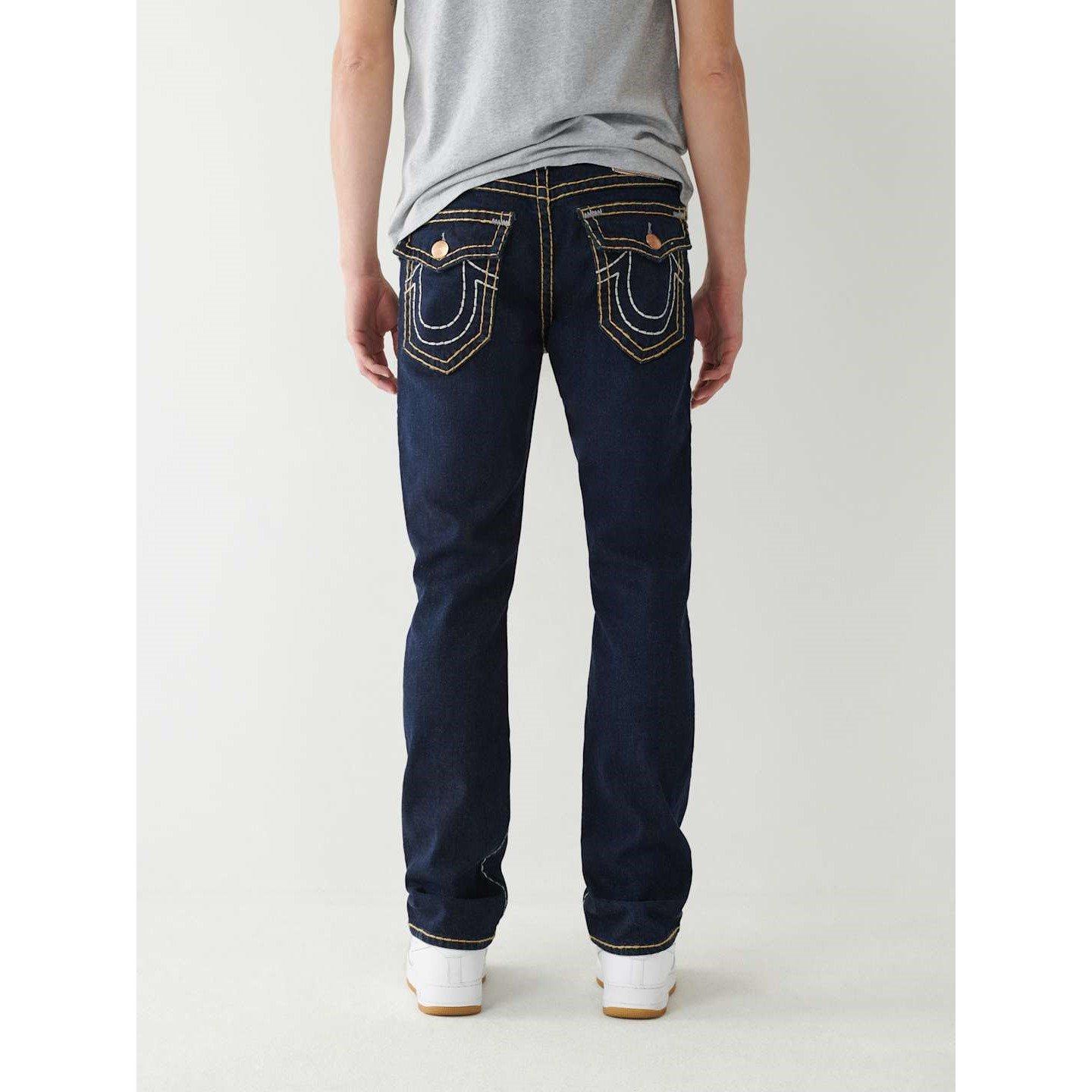 True Religion TR Ricky T Stitch Straight Jeans Mens