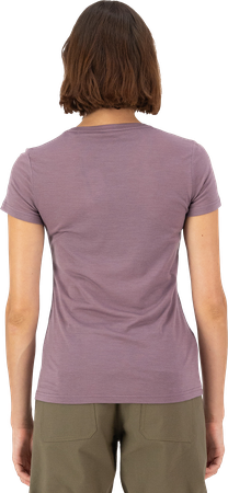 ICON Damen-Merino-Kurzarmshirt  mauve  XS