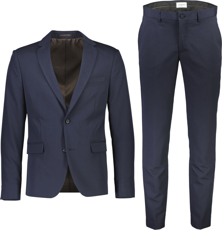 Lindbergh Fine twill stretch suit Blå