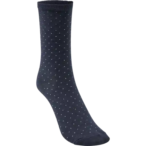 Damen Casual Socken Doppelpack Tupfen / Streifen navy Gr. 39 / 42