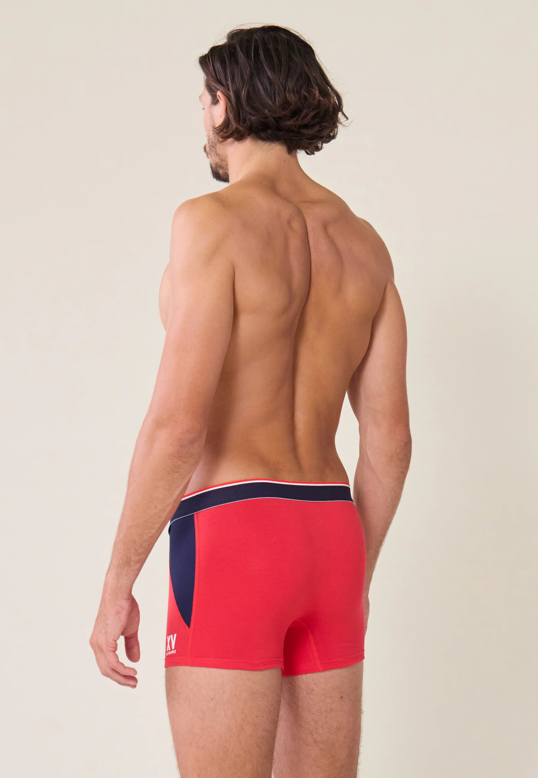 Boxer en coton-Marius Rouge/Bleu Marine XV de France