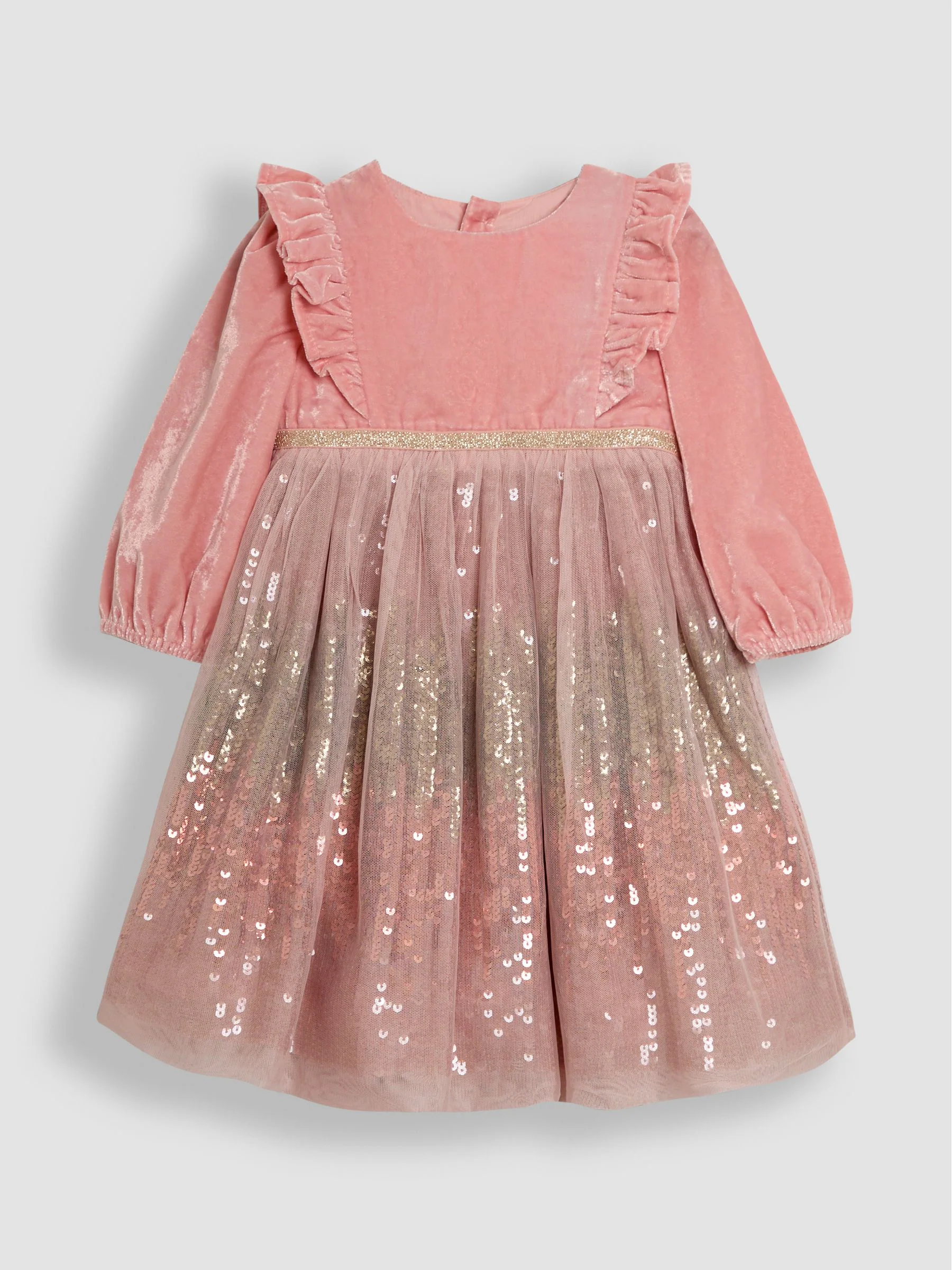 Roze - JoJo Maman Bébé Sequin Party Dress