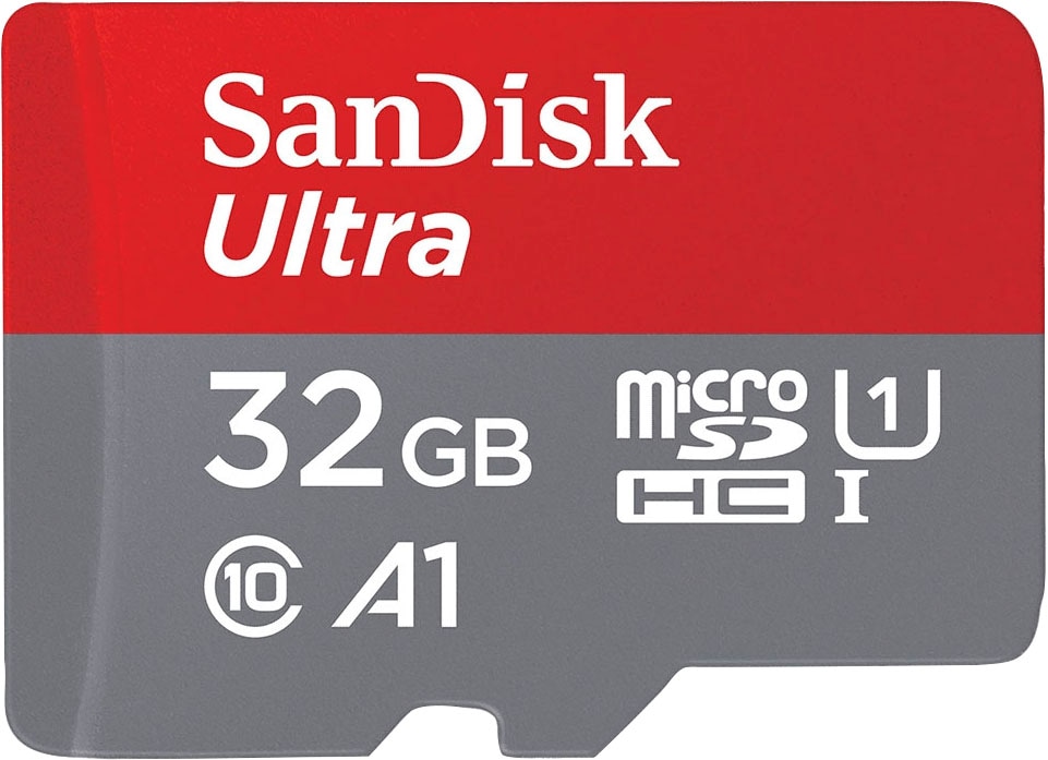 Sandisk Speicherkarte »microSDHC Ultra 32GB (A1/UHS-I) + Adapter« (32 GB Class 10 120 MB/s Lesegeschwindigkeit)
