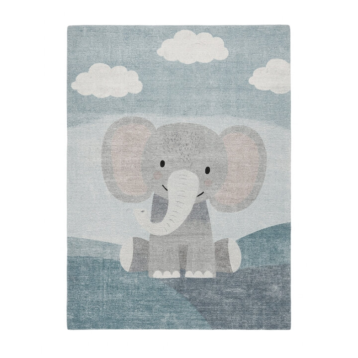 Kinderkamer vloerkleed - Balou Olifant Grijs | Speels & Duurzaam