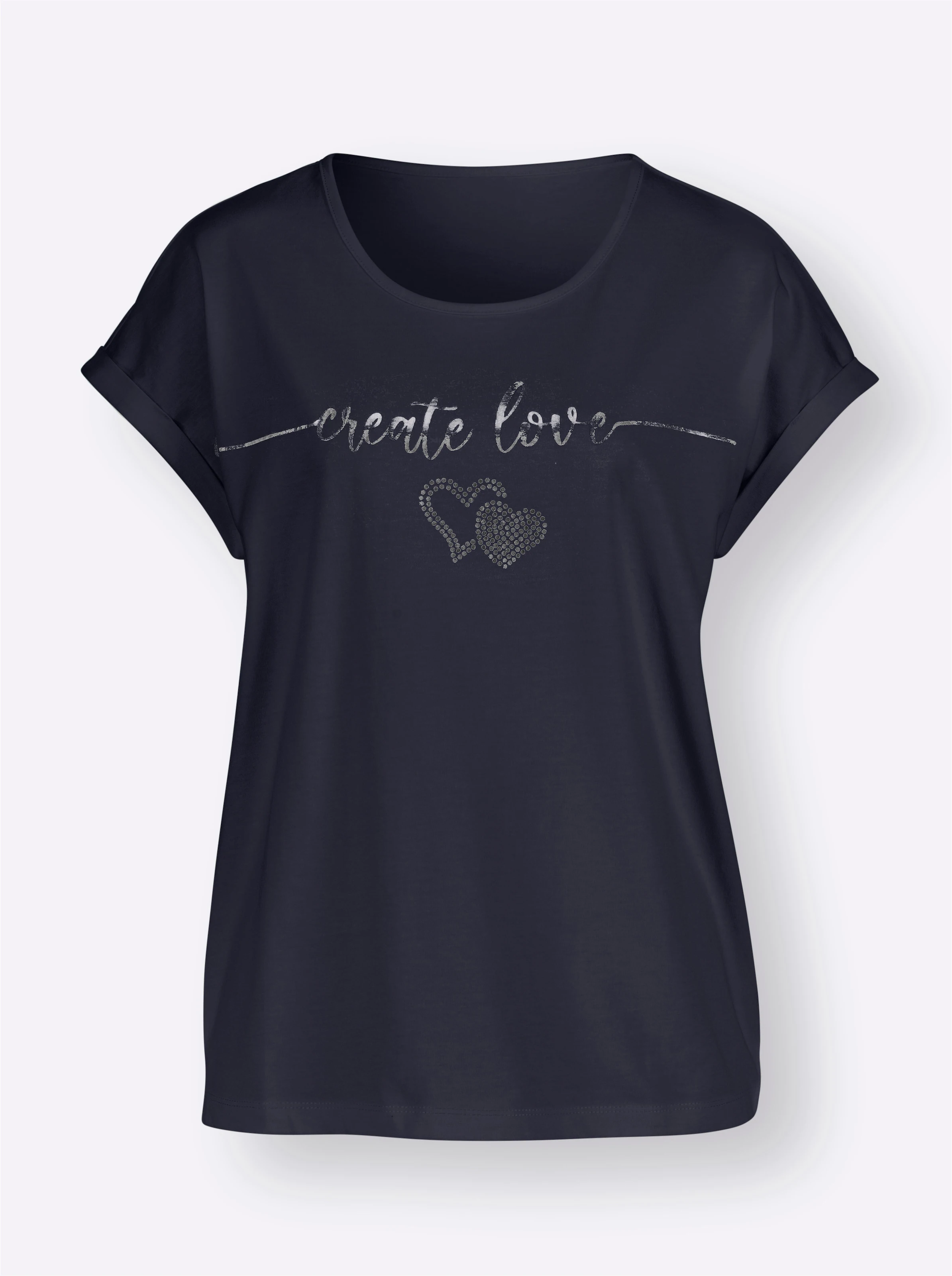 Rundhalsshirt in marine