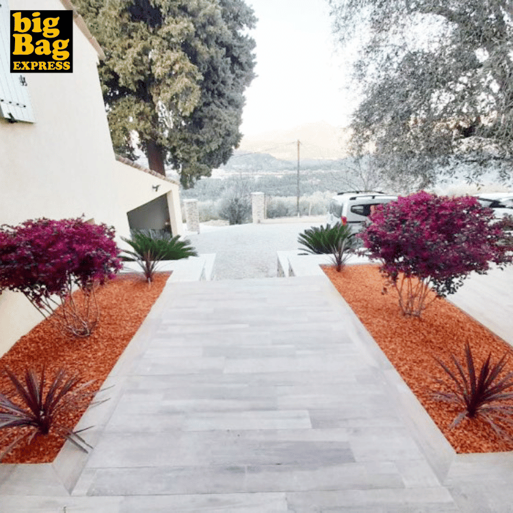 Big Bag de 0,75m³ (+/- 1000 kg) Brique Pilée Rouge Orangée ø 15/20 mm - Livraison PREMIUM