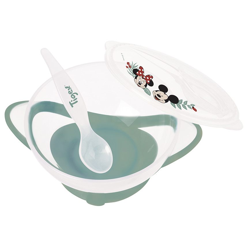 Bol ventouse avec cuillère Mickey et Minnie