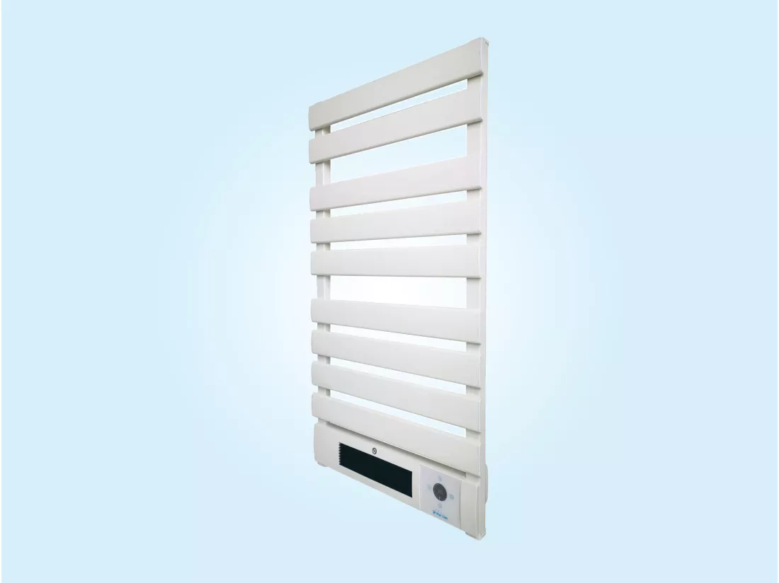 Sèche-serviettes électrique aluminium blanc display LED 1500W