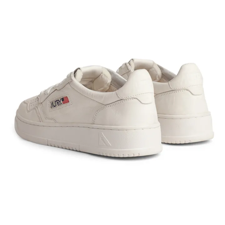 Autry Baskets Medalist Low Cuir de Chèvre | Blanc