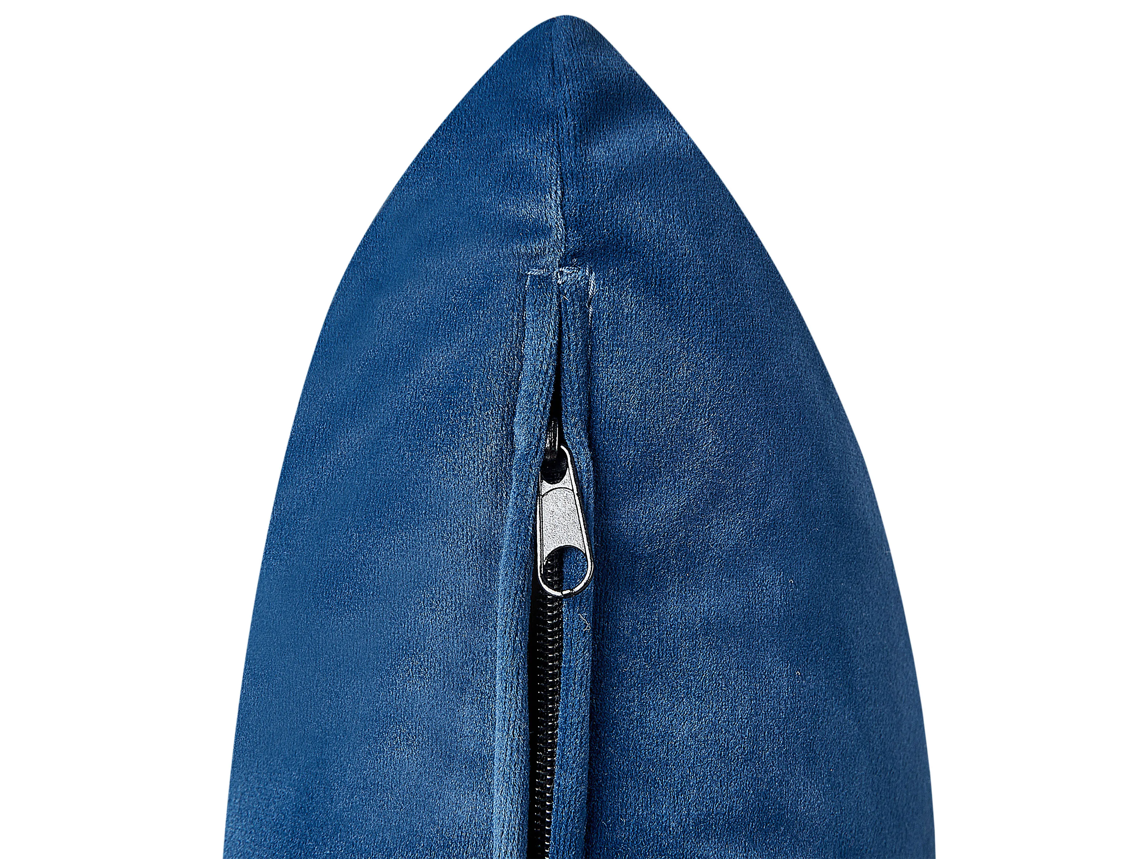 Rechtszijdige chaise longue CHAUMONT Fluweel Marineblauw
