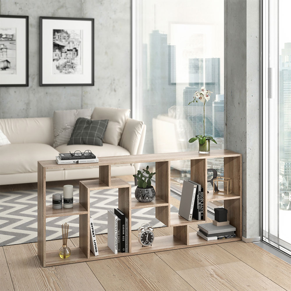 Vicco Raumteiler Noa Bücherregal Standregal Aktenregal Hochregal Regal Sonoma
