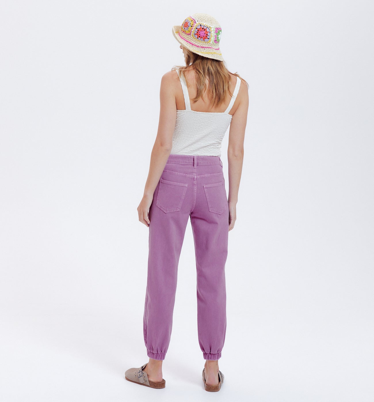 Jogpant en toile unie - Violet