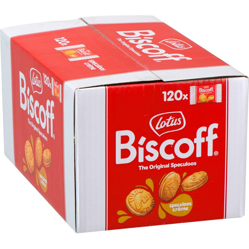 Biscuits Spéculoos fourré crème Biscoff Lotus – Carton de 120