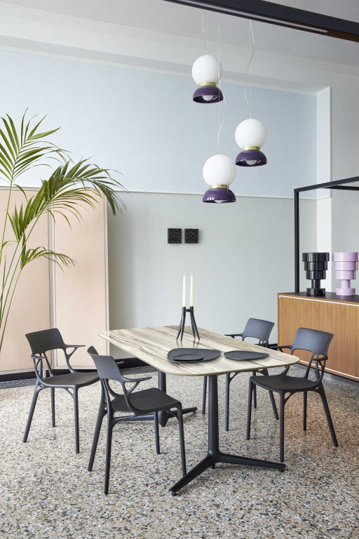 Kartell A.I. met armleuning stoel zwart