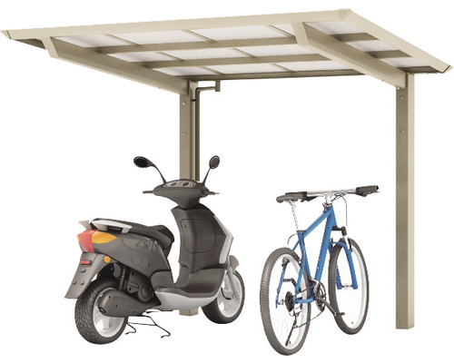 Ximax Smart Port Type 60 enkele carport, geanodiseerd aluminium, 209,6 x 253,4 cm, RVS-look