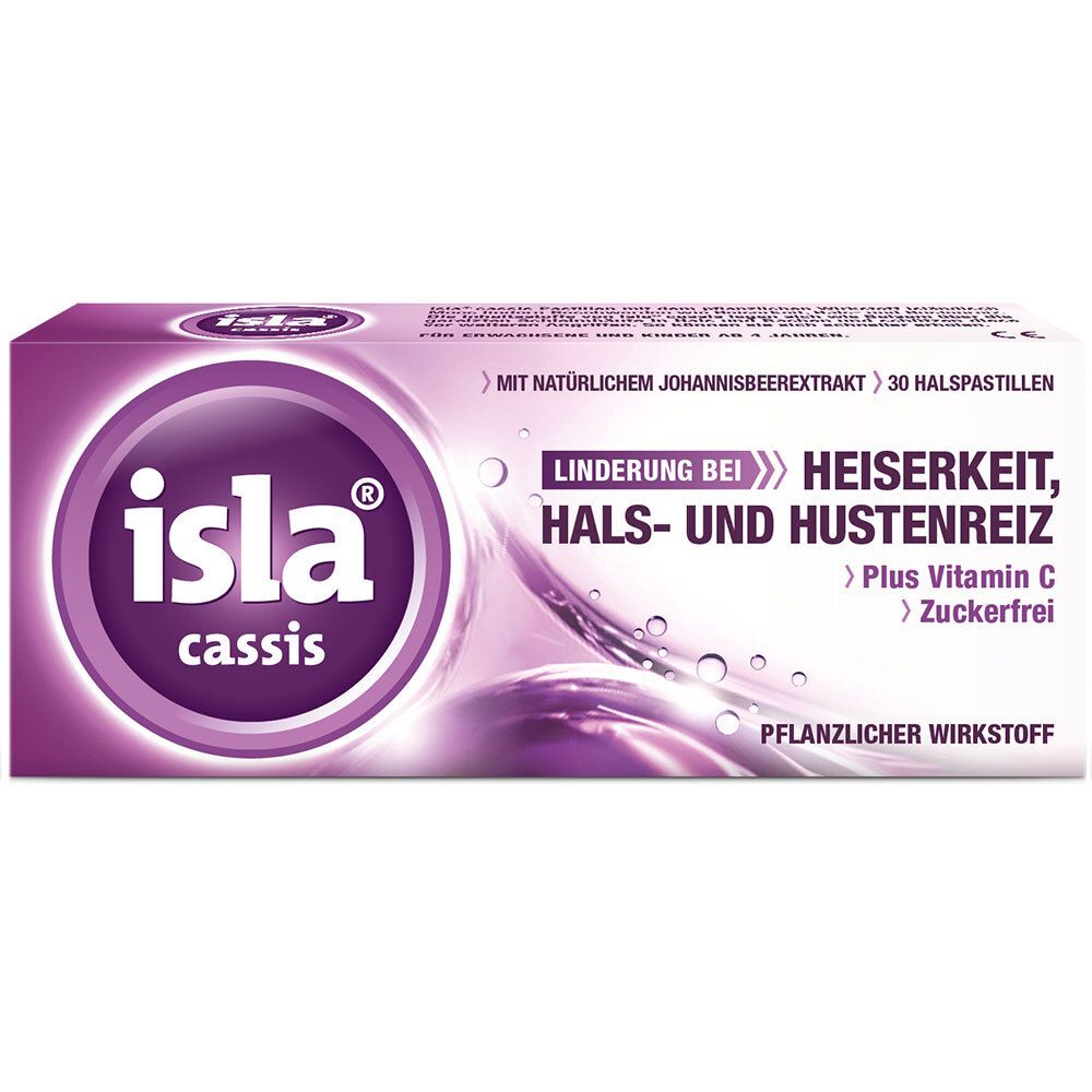 isla cassis Halspastillen bei Halskratzen und Reizhusten