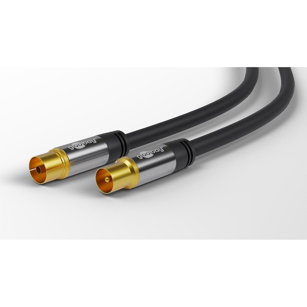 Goobay TV-antennekabel (type 135 dB), 4x skjermet