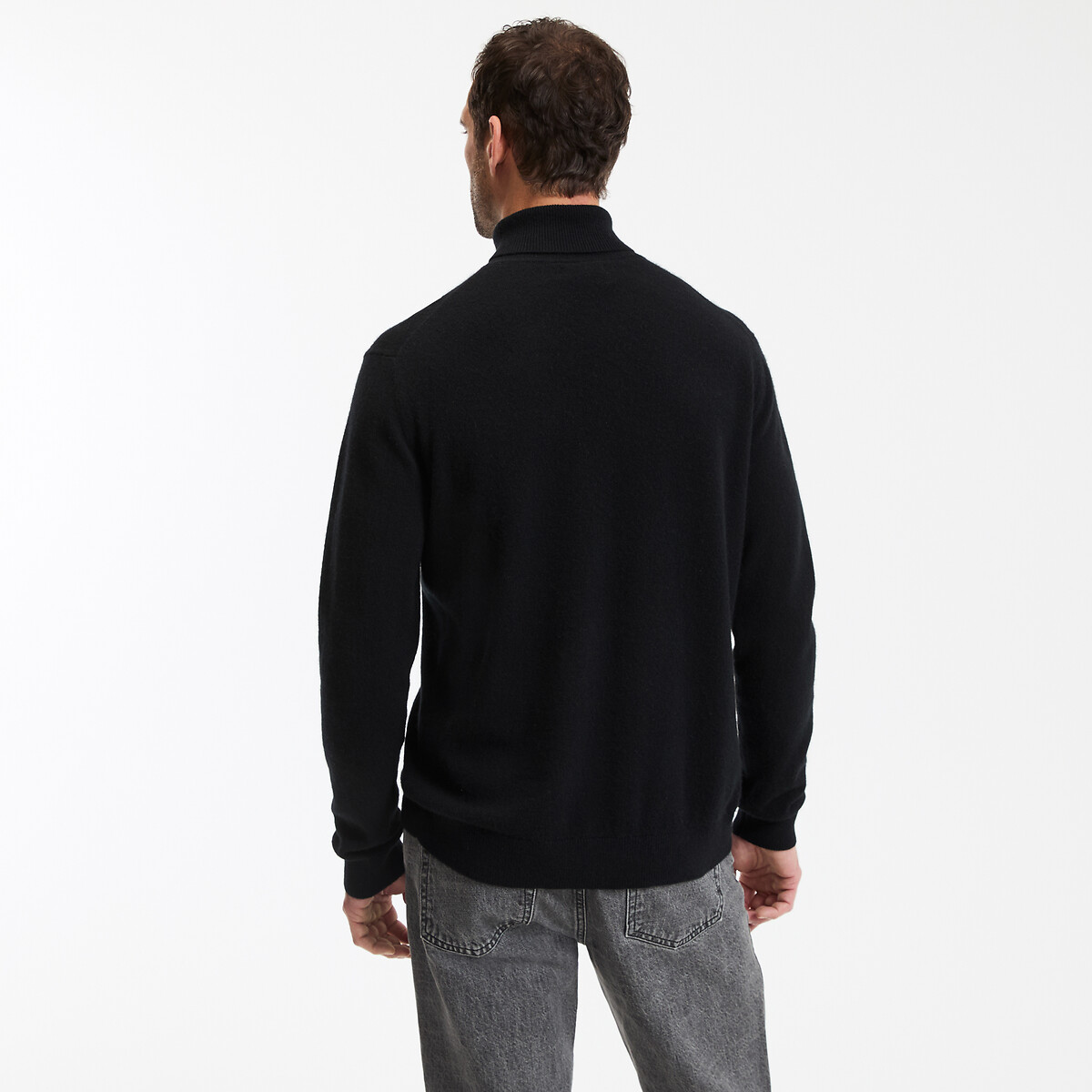 COLEÇÕES LA REDOUTE<br>Suéter de gola alta em cashmere, fabricado na Europa