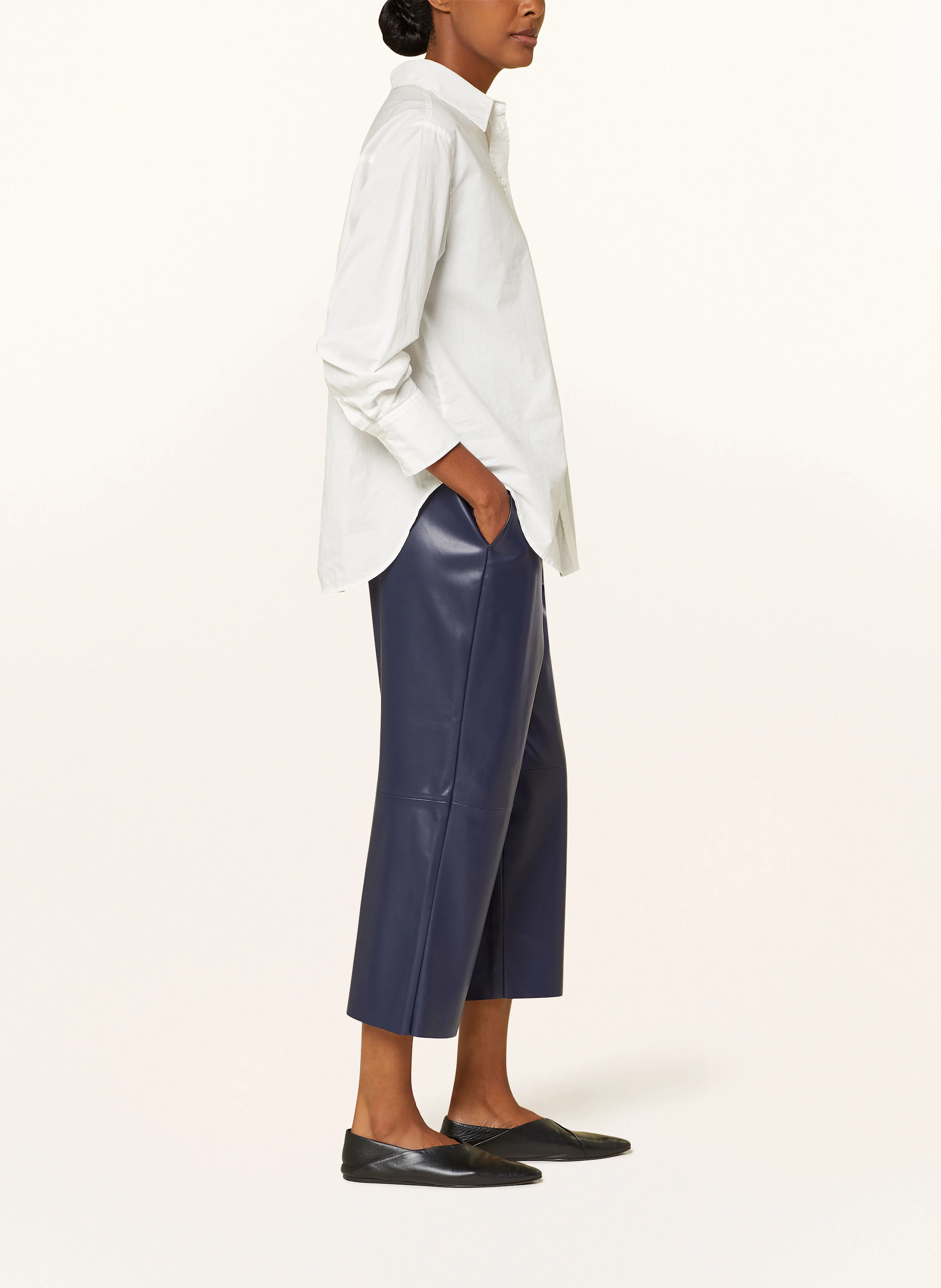 comma casual identity 7/8-Hose in Lederoptik