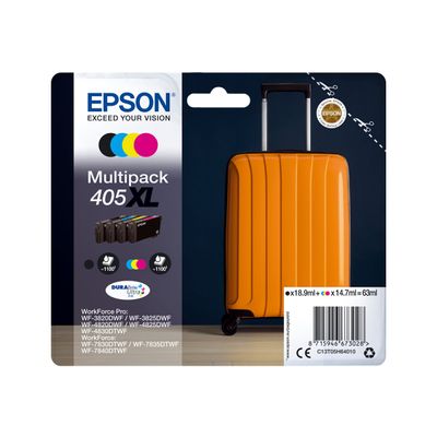 Epson 405XL Valise - pack de 4 - noir, jaune, cyan, magenta - cartouche d'encre originale