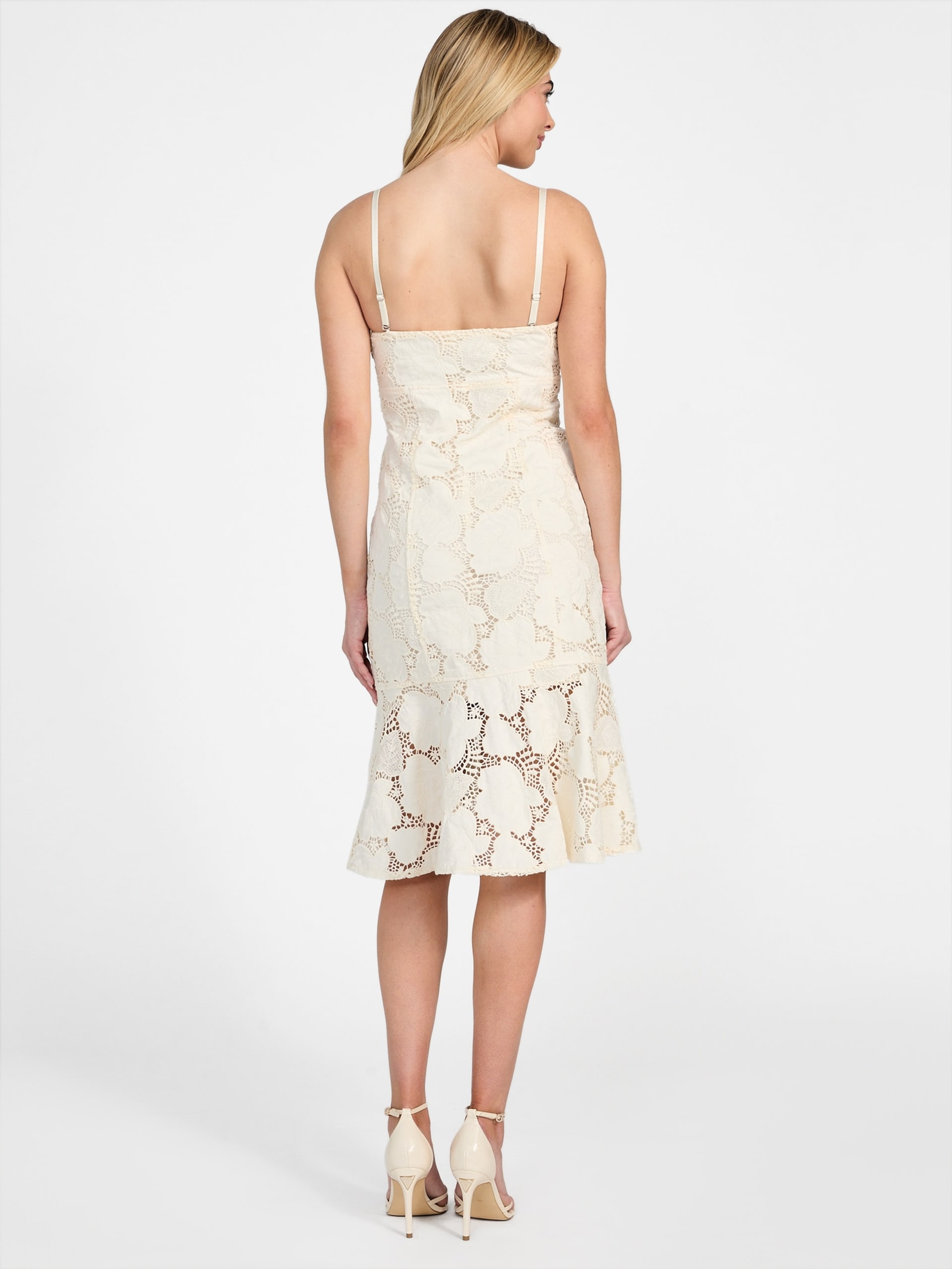 Vestido Maisy sem alças com renda