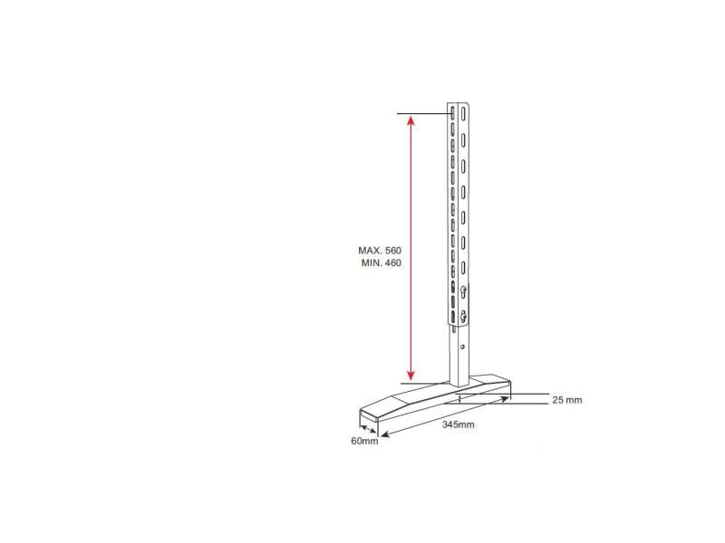 Audioraq Standfuss Premium Twin 55 max. 55 kg Schwarz Universelle Tischfüsse
