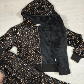 Glitter jogging set - zwart