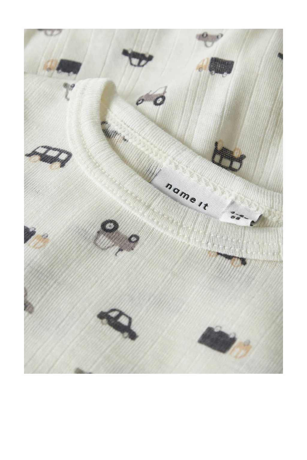 NAME IT BABY wollen romper wit/blauw/grijs