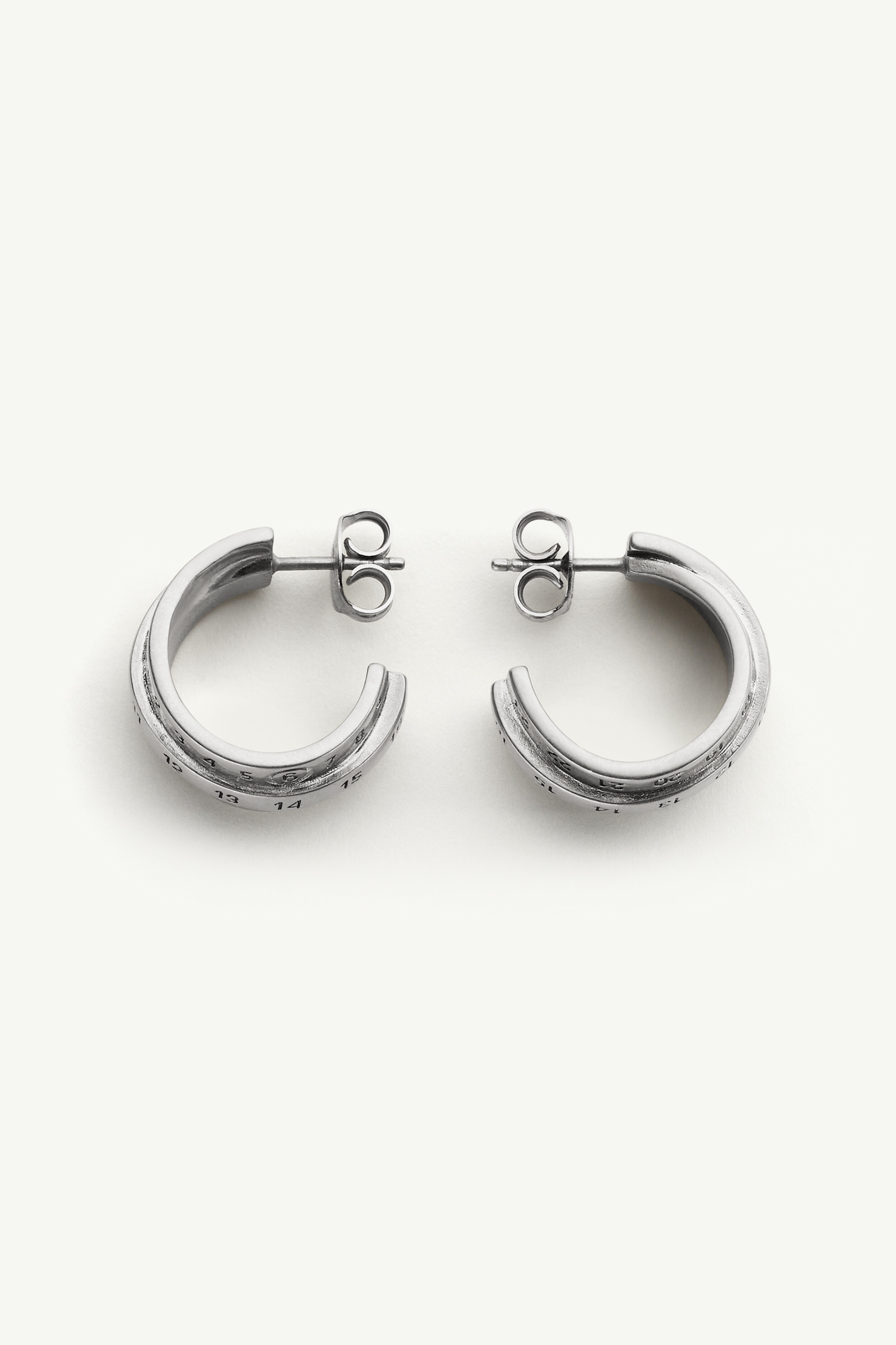 Boucles d'oreilles triple logo Polished palladio