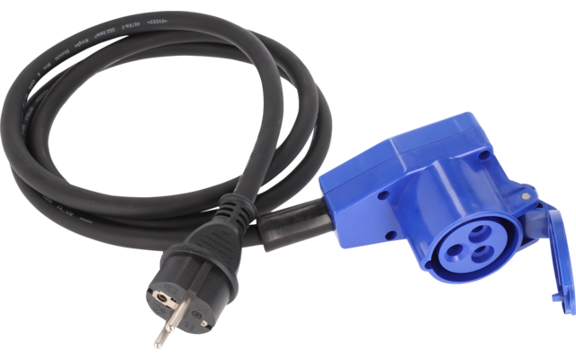 Berger Adapterleitung CEE-Winkelkupplung 3-polig und Schutzkontakt Stecker 1,5 m