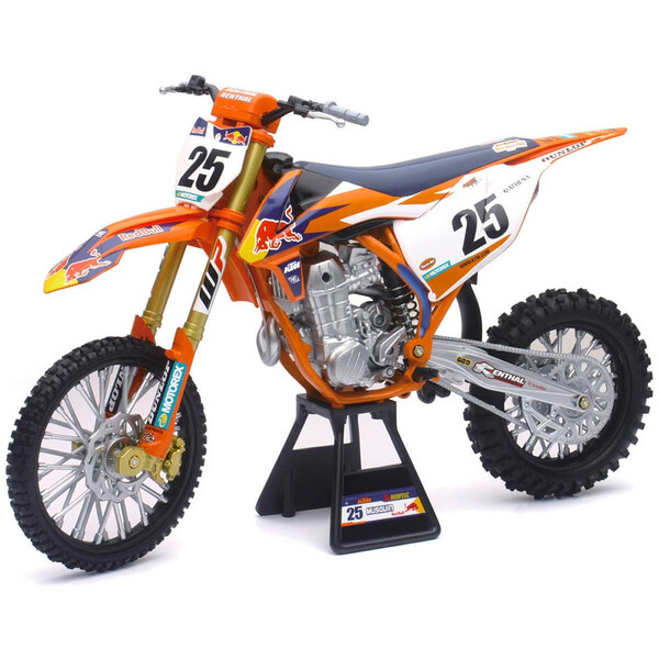 New Ray - Maquette moto 1/6 KTM 450 SX-F Red Bull M. Musquin Orange / Blanc / Bleu / Or
