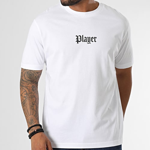 Tee Shirt Oversize Large Player Blanc