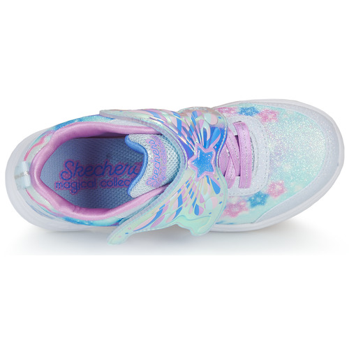 Skechers - GLIMMER KICKS - Argenté / Rose / LED