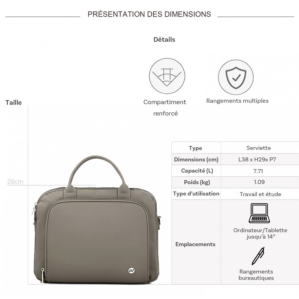 David Jones Serviette porte-ordinateur David Jones 14