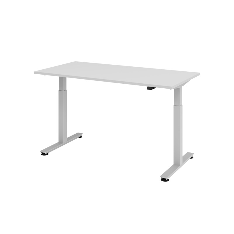 Elektrisch höhenverstellbarer Schreibtisch Tarys Ergo-1, 160 x 80 cm, grau