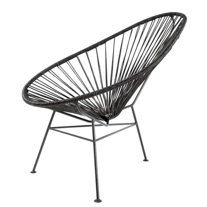 Acapulco Design - Acapulco Chair, Leder cognac / schwarz